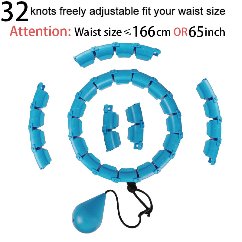 32/20/24/28 Section Adjustable Sport Hoops Abdominal Waist Exercise Detachable Hoola Massage Fitness Hoop Training Weight Loss